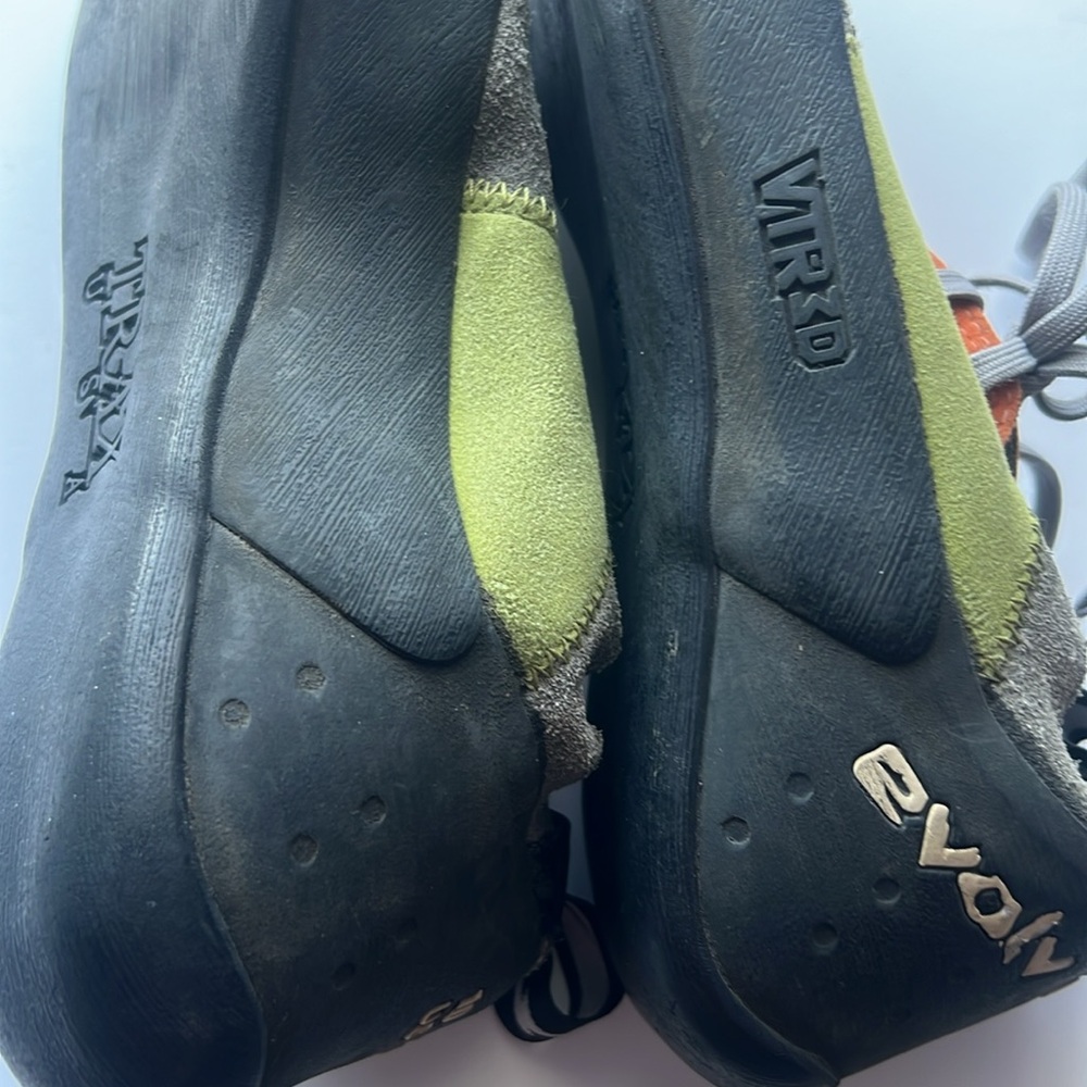 Evolv Trax VTR3D Men's‎ Climbing Shoes - Orange and Green Size 10 - Picture 14 of 15